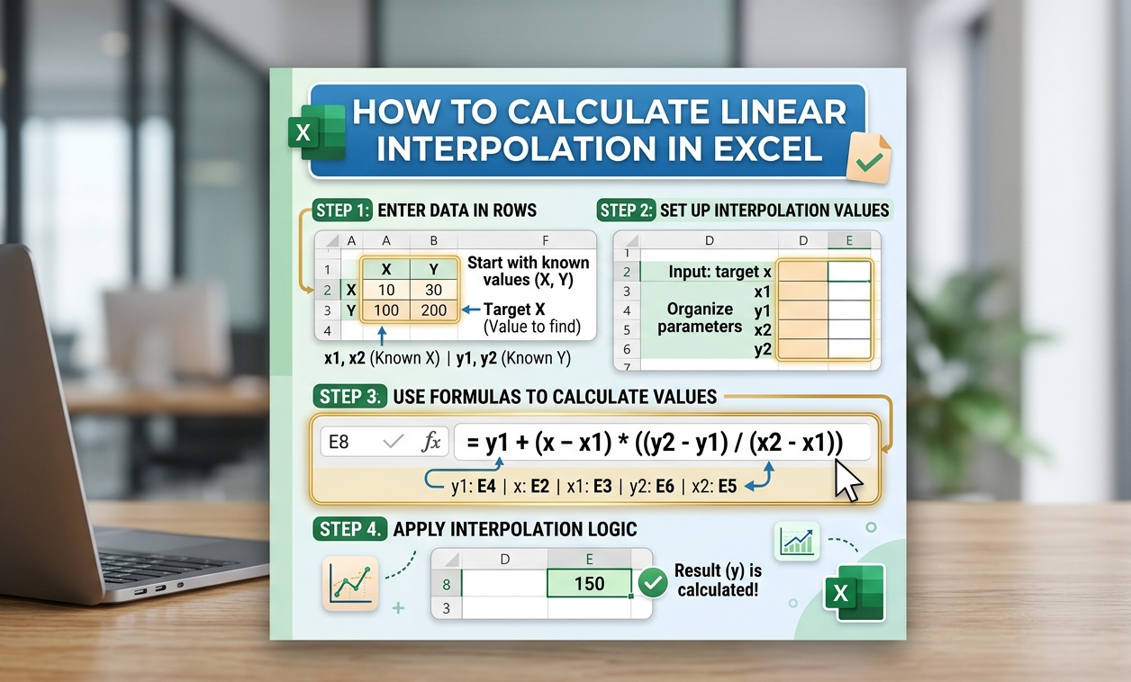 How to Calculate Interpolation in Excel